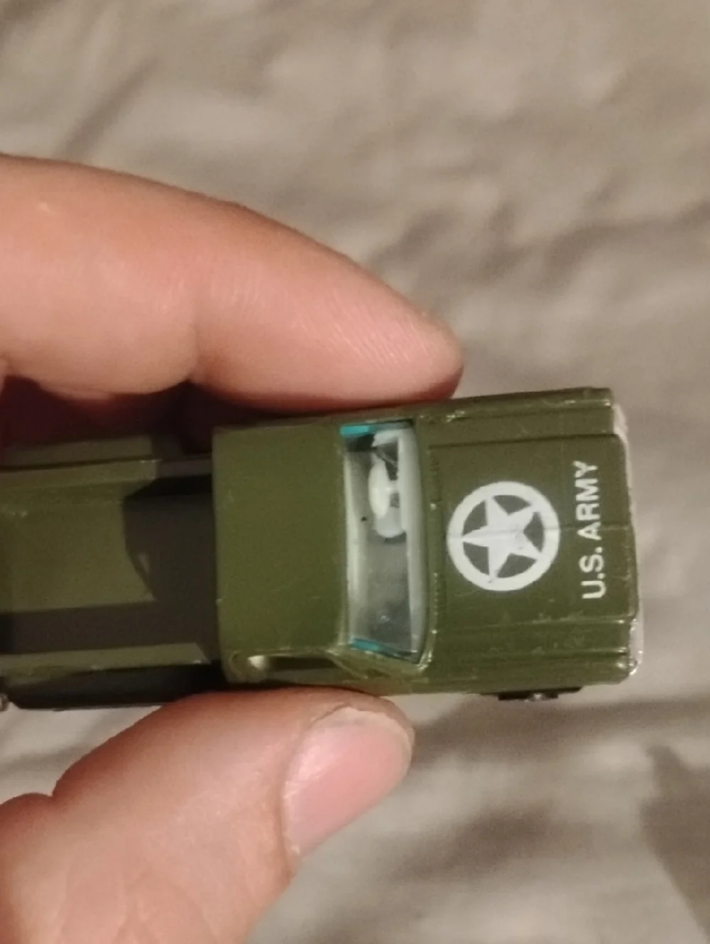Green U.S. Army Toy Chevy Step side